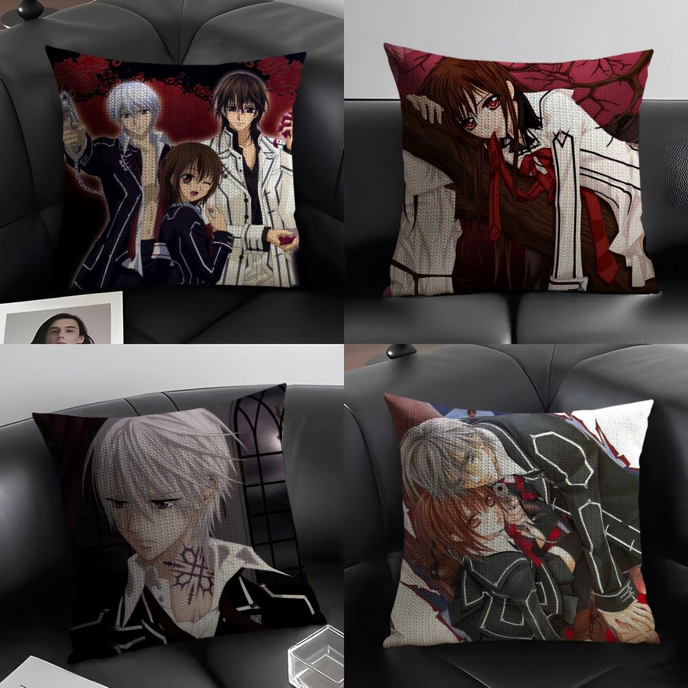 Classic Comic Cartoon V-Vampire Knight Pillow Case Pattern Printed Pillowcase For Living Room Sofa Cushion Cover & Bedroom Decor