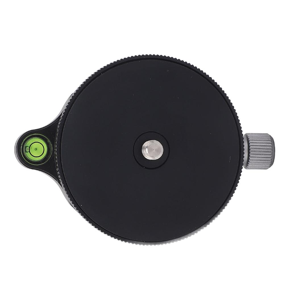 Camera Panoramic Panning Base with Level 60MM Aluminum Alloy CNC Oxidized 14in 38in Thread 360