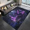 Magic Forest Purple Dragon Print Area Rug, Non-Slip Floor Mat for Bathroom Living Room, Large Yoga Bedroom Dorm Decor Gift