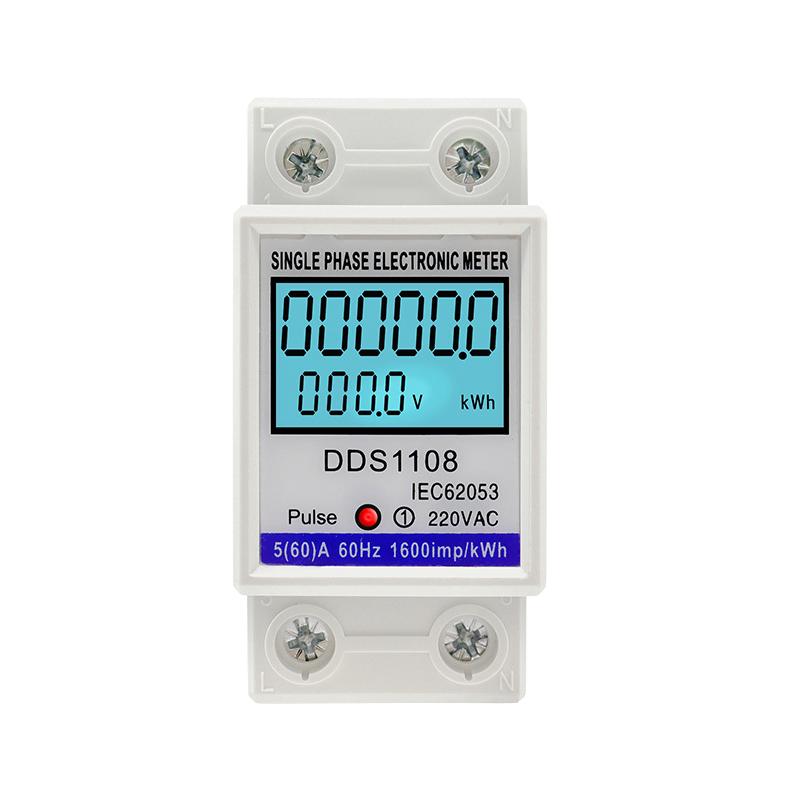 60A Dds1108 Lcd Digitalt Display Enfase Energimåler Med Bakgrunnsbelysning Enfase Energimåler Testmålere Detektorer