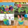 Packs Foldable Beach Bucket Set Shovels Mesh Backpack Kids Camping Gear Travelling Fishing Water Pail JOYFY 3 with and for Kid Friendly Entertaining