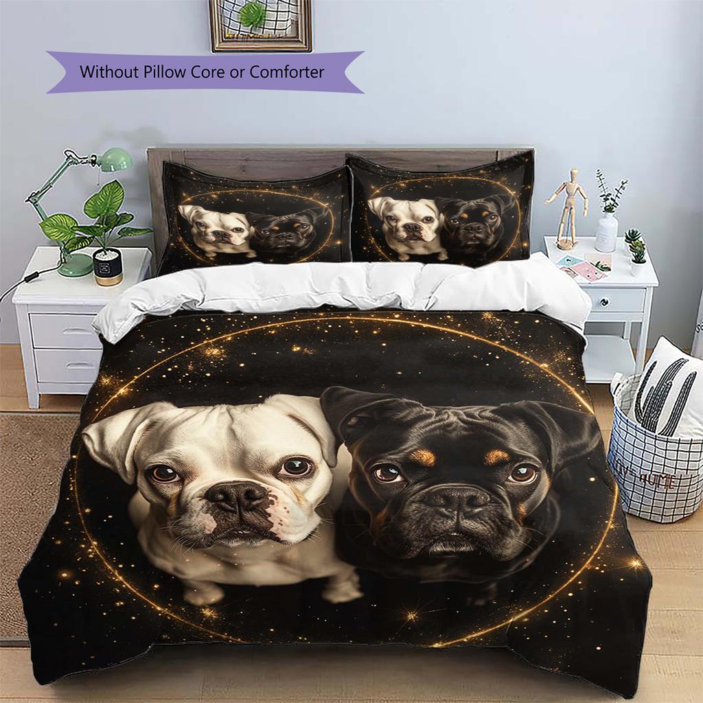 Cartoon Patroon Beddengoed Dekbed Set Dekbedovertrek Kussensloop Huisdecoratie Verjaardagscadeau (1 dekbedovertrek + 2 kussenslopen, zonder binnenkussen)