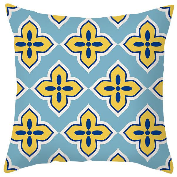 Bohemian Short Plush Pillowcase Geometric Pattern Decorative Pillow Sofa Cushion Cover Combination