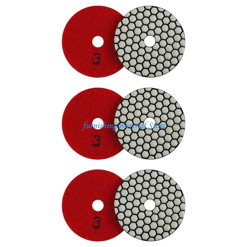 Y5GD 6PCS Multi Grit Diamonds Polishing Pads Resin Bonds Diamonds Polishing Discs For Marble Granites With No Discoloration