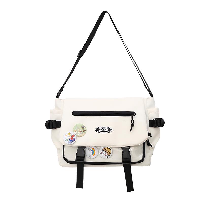 Korean-Style Versatile Messenger Backpack: Trendy Large-Capacity Crossbody for College Students