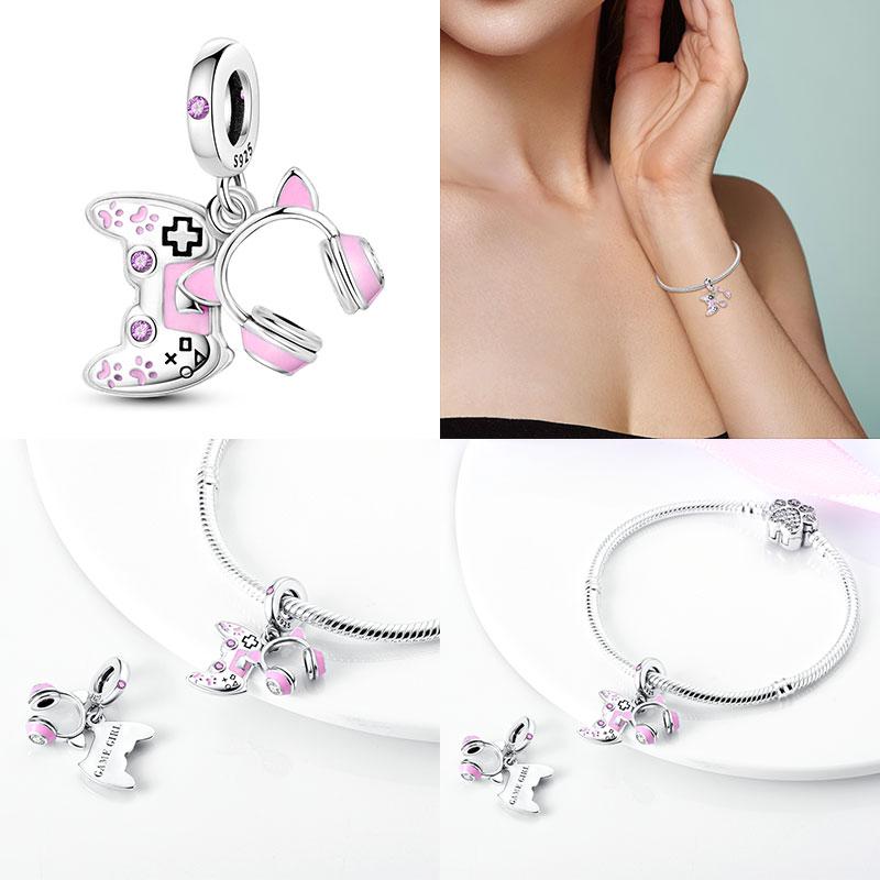 100 Copper Bluetooth Headset Charm Bead Charms Beaded Compatible With Authentic Bracelets Do It Yourself Jewellery Making Women Gifts