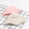 Simple Bucket Hats Letter Embroidery Unisex Adult Sun Hat Outdoor Street Couple Fisherman Hat