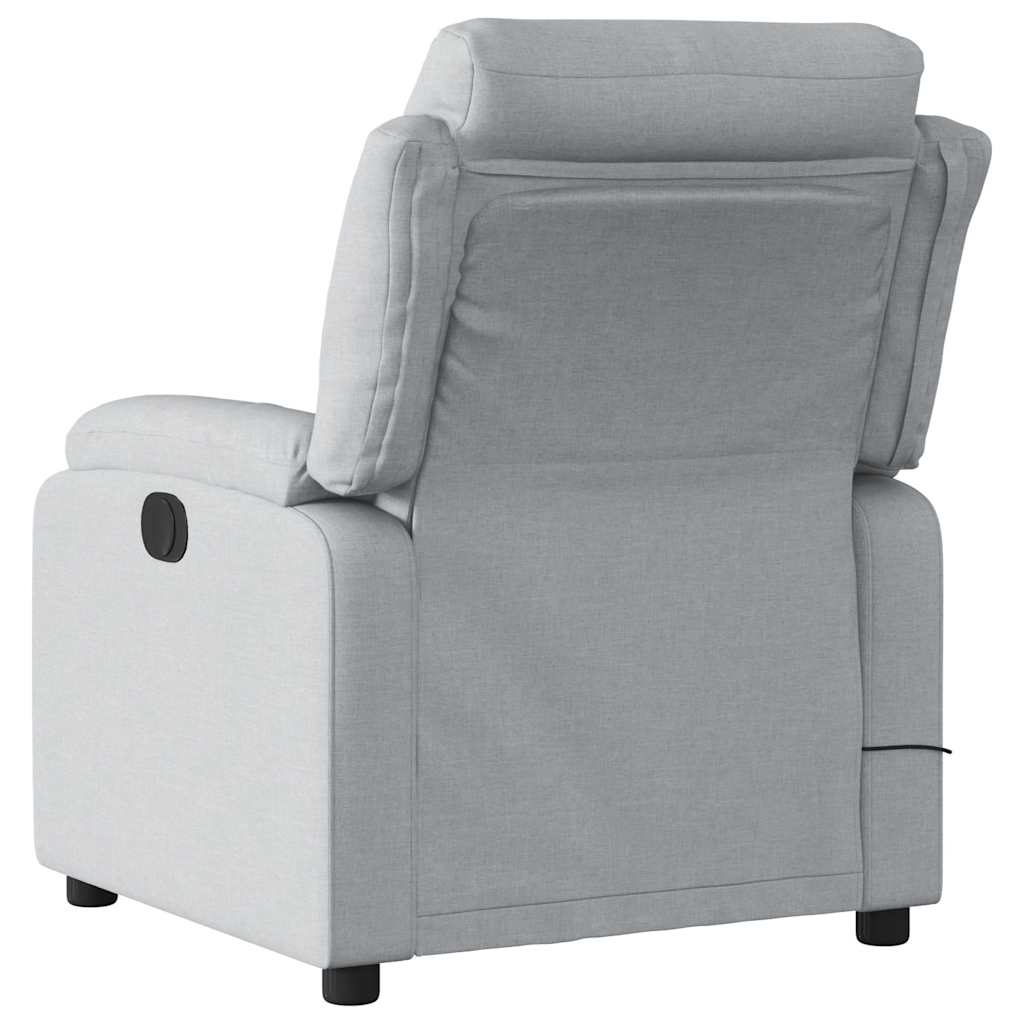 Vidaxl Foldable Massage Armchair, Light Gray, Fabric Upholstered
