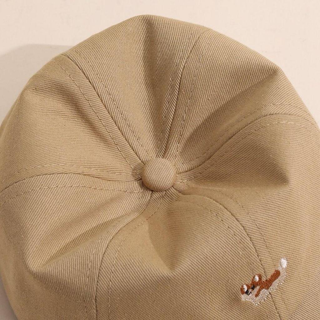 Cute Dog Embroidery Baby Baseball Cap Spring Summer Short Brim Peaked Cap Kids Boys Girls Casual Cartoon Outdoor Sun Hat