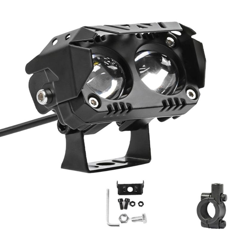 Multiple Mount LED Motorcycle Light High Brightness White Yellow Beam Shockproof Housing For Nighttime Road Illumination