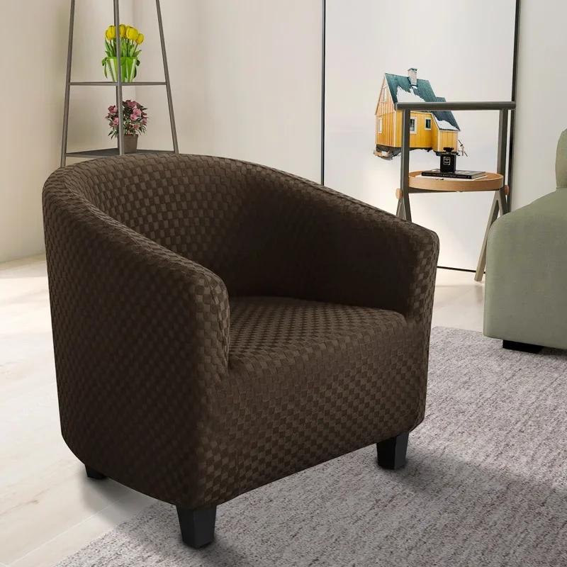 Blue Single Seat Sofa Couches Covers Club Tub Chair Cover Armchair Couch Cover Furniture Protector Slipcovers for Living Room