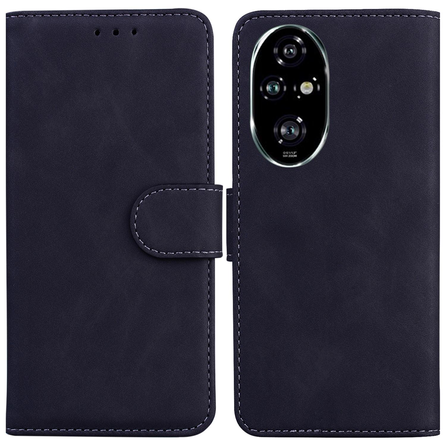 

For Honor 200 Pro 5G Phone Case Solid Color Leather Cover Mobile Accessories Wholesale Black