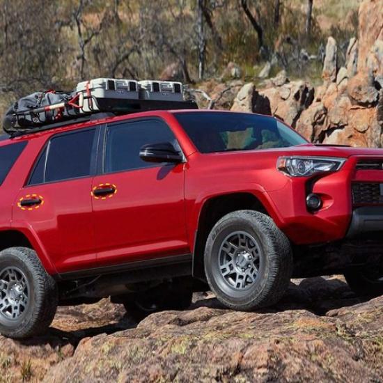 Gloss Black For 4Runner 2010-24 Door Handle Bezels Cover Trims W/Smart Key Holes