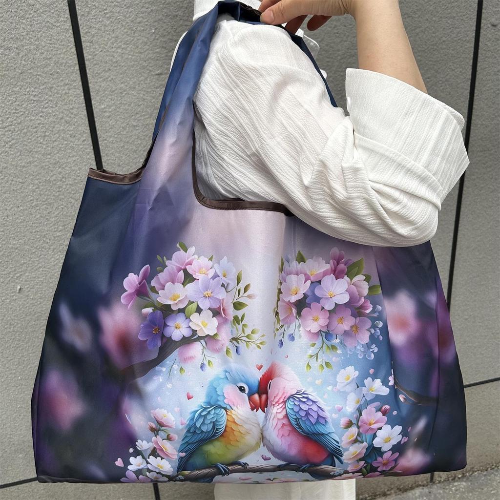 Miljøvennlig Sammenleggbar Skulderveske med Stor Kapasitet for Kvinner