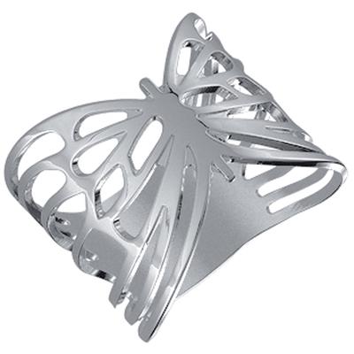 Versilberter „Schmetterlings“-Ring – 17 mm