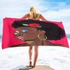 Afrikanisches Mädchen Serie Meeresurlaub Strandtuch Schwimmbad Badetuch Sporttuch