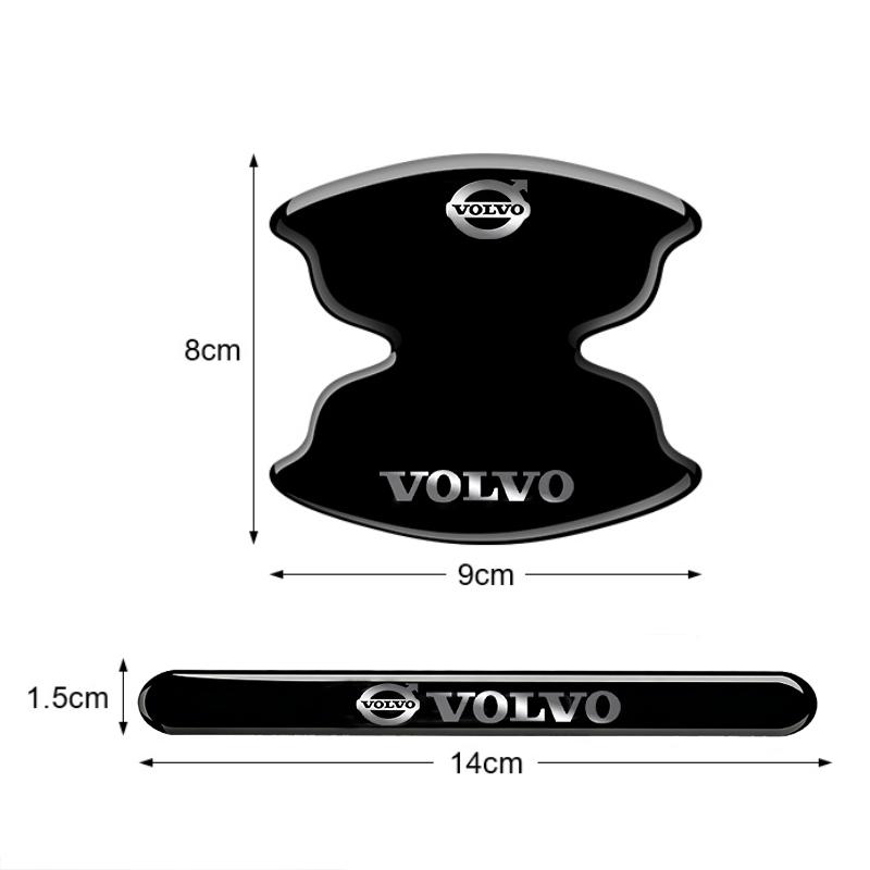 Car Metal Logo Door Bowl Handle Protector Film Stickers Accessories For Volvo V50 S60 XC60 S40 XC40 XC90 V60 S80 S90 V90 V70 V40