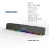 Wireless Bluetooth Soundbar with Heavy Bass & RGB Lighting