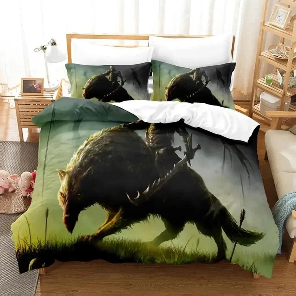 3D Print Game World Warcraft Bedding Set Boys Girls Twin Queen Size Duvet Cover Pillowcase Bed Kids Adult Home Textileextile