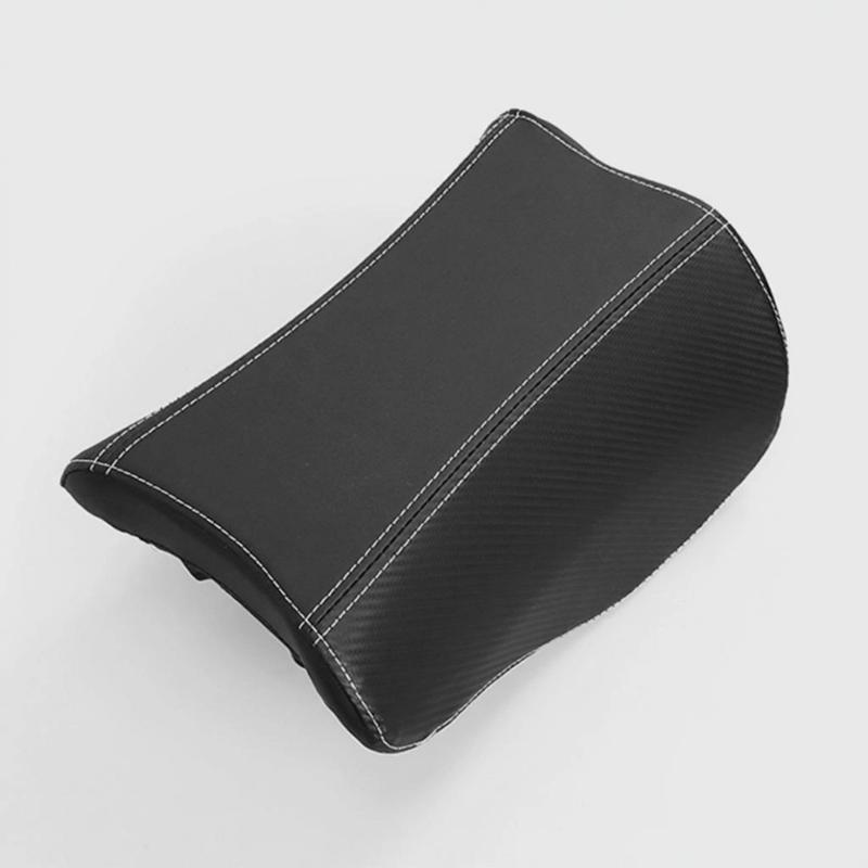 High Elasticity Comfortable Carbon Fiber Pattern Motorcycle Seat Cover Cushion With Non Slip Surfaces And Elastic Straps
