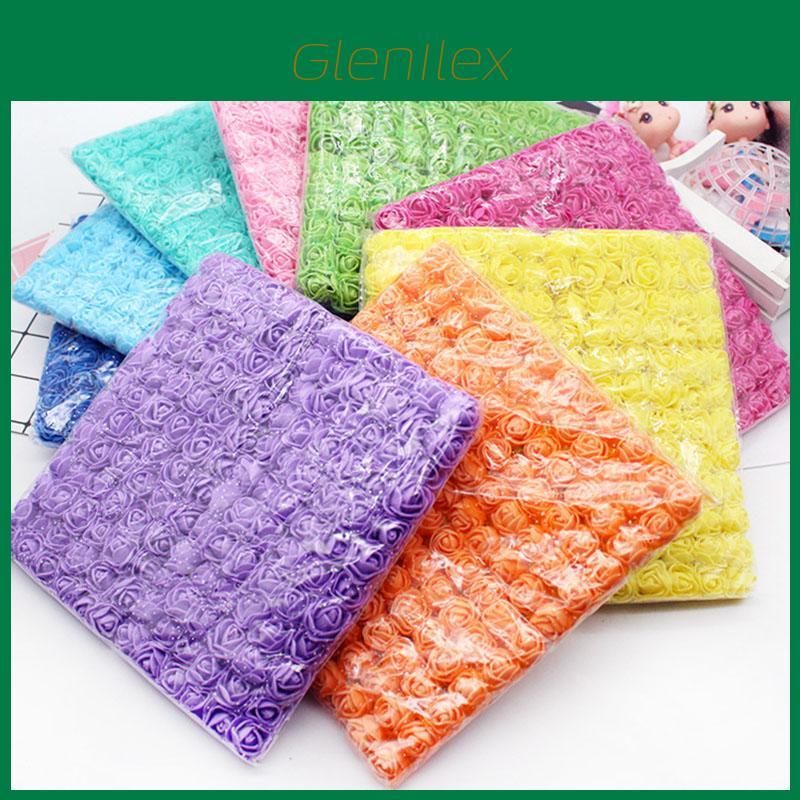 Well Made 144pcs Mini Foam Roses With Stems Bright Colors Perfect For Home Wedding And Party Decorations