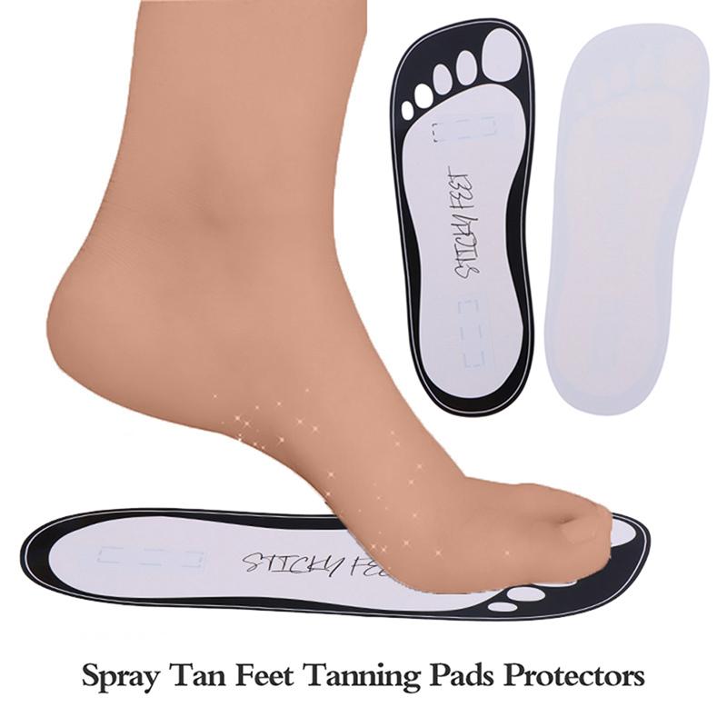 10Pairs Disposable Women Tanning Slippers Tanning Sticky Feet Spray Tan Foot Pads Protectors Stickers For Body Accessor Slipper