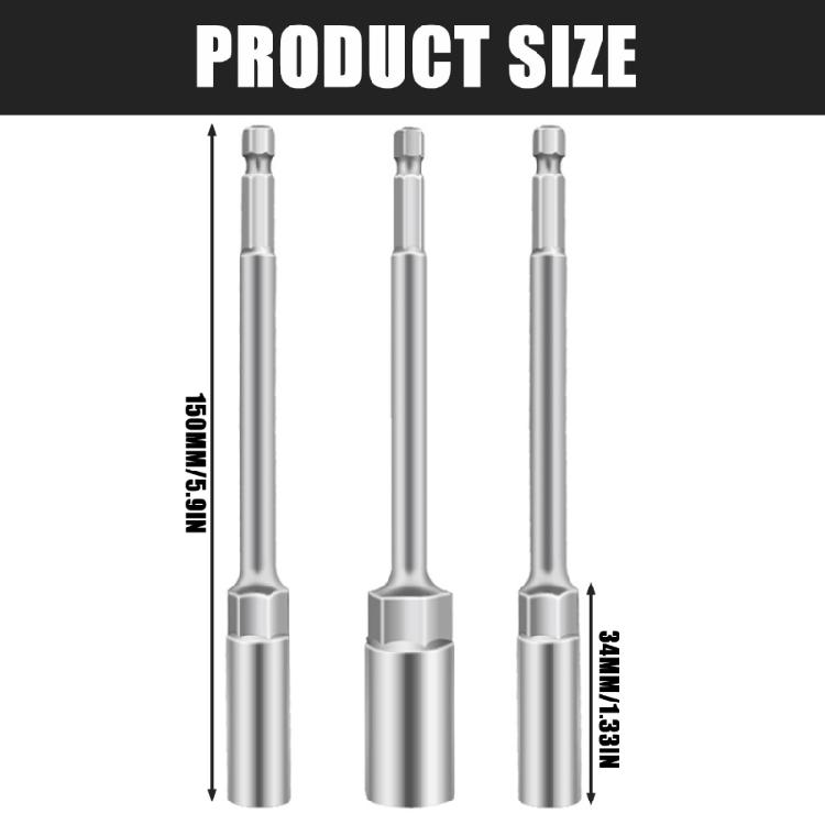 Precise Engineered 150mm Extended Socket Suitable for Easy Access To Difficult Bolts Nut In Various Setting Tight Spaces