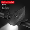 Kids Bicycle Shark Horn Light Waterproof USB Rechargeable 120dB High Decibels 400 Lumens Universal Night Riding Road Bike Headlight Front Lamp