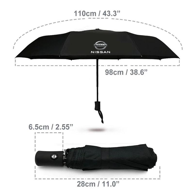 Fully Automatic Umbrella For Nissan J10 X-Trail Qashqai Juke Leaf Micra NOTE Patrol Pulsar Folding Rain Umbrella Car Sticker