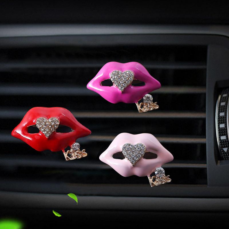 Alloy drilling lips modelling car Perfume clip air conditioner outlet air freshener in the automobile air freshener diffuser