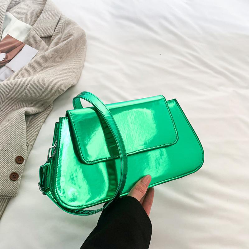Sophisticated Modern Street Style Box Bag For Women In Durable Pu Leather зелёный