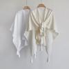 Women's Hollow Knit Shawl: Spring/Summer Tassel Cardigan, Sun Protection Cloak, Lightweight Cover-Up