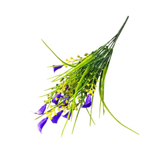 1/5Pcs Artificial Common Callalily 5 Fork Realistic Plastic Flower Wedding Party Home Office
