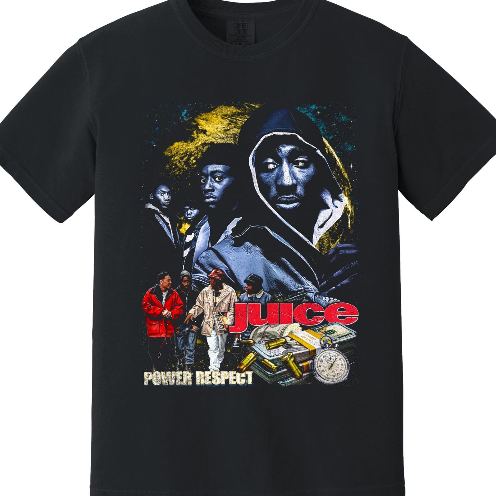 Juice Heavyweight T-Shirt - 1992 Hip Hop Movie - 2pac Shakur, Bishop, Raheem, Vintage Tupac, NYC, DJ, Turntables M