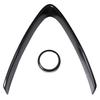 Carbon Fiber Style Abs Plastic Front Grill Decoration Frame Trim For Alfa Romeo Stelvio 2017 2018 Parts 2Pcs