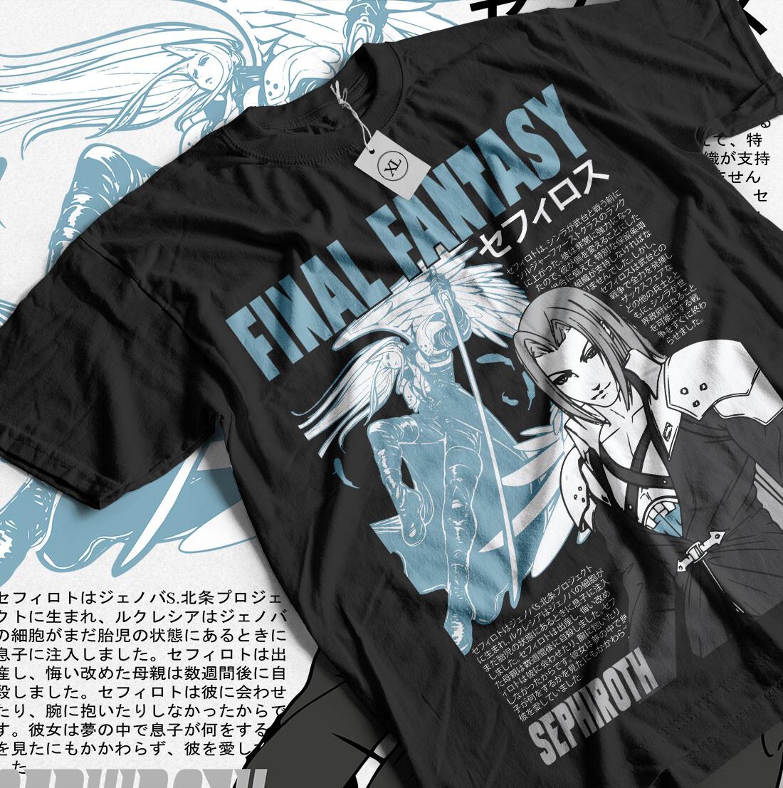 Starry Mako Reactor T-shirt FF7 Final Fantasy Merch Moogle Anime GifT-shirt L