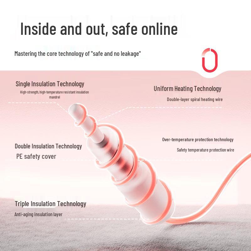 Rainbow Personal Electric Heating Blanket CN plug (adapter included)