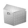 Trailer Tongue Box, 838 x 483 x 457 mm Aluminum Trailer Tongue Tool Box, Heavy Duty Storage Organizer with Lock & Keys, Utility Tool Chest for Pickup