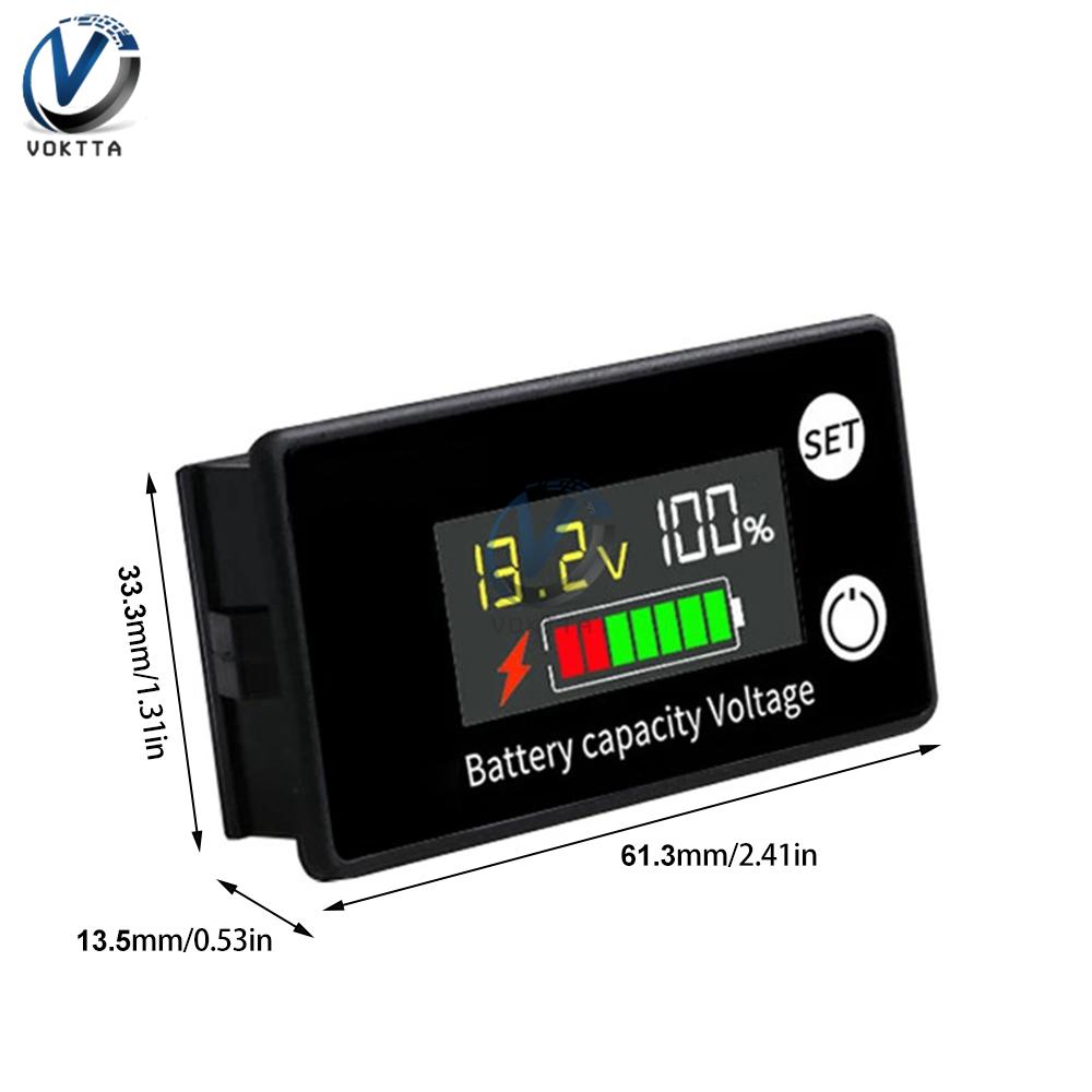 6111A DC8-111V Battery Capacity Indicator LCD Digital Power Meter Lead-acid Lithium LiFe PO1 Voltage Tester for Car Motorcycle