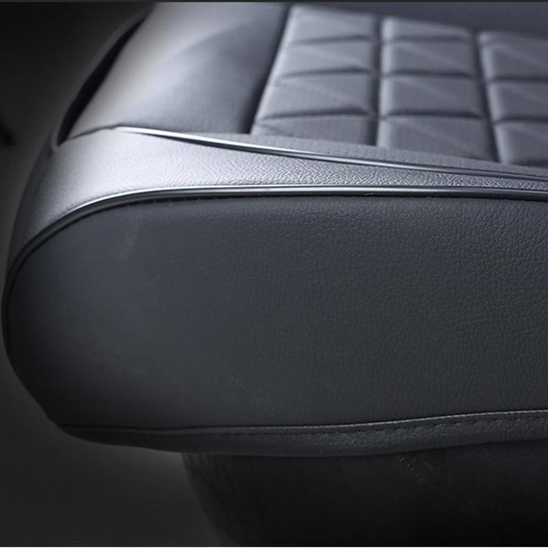 PU Leather Car Seat Cover Protector Waterproof 3D Wrapped Front Seat Cushion Interior Seat Mat Auto Accessories