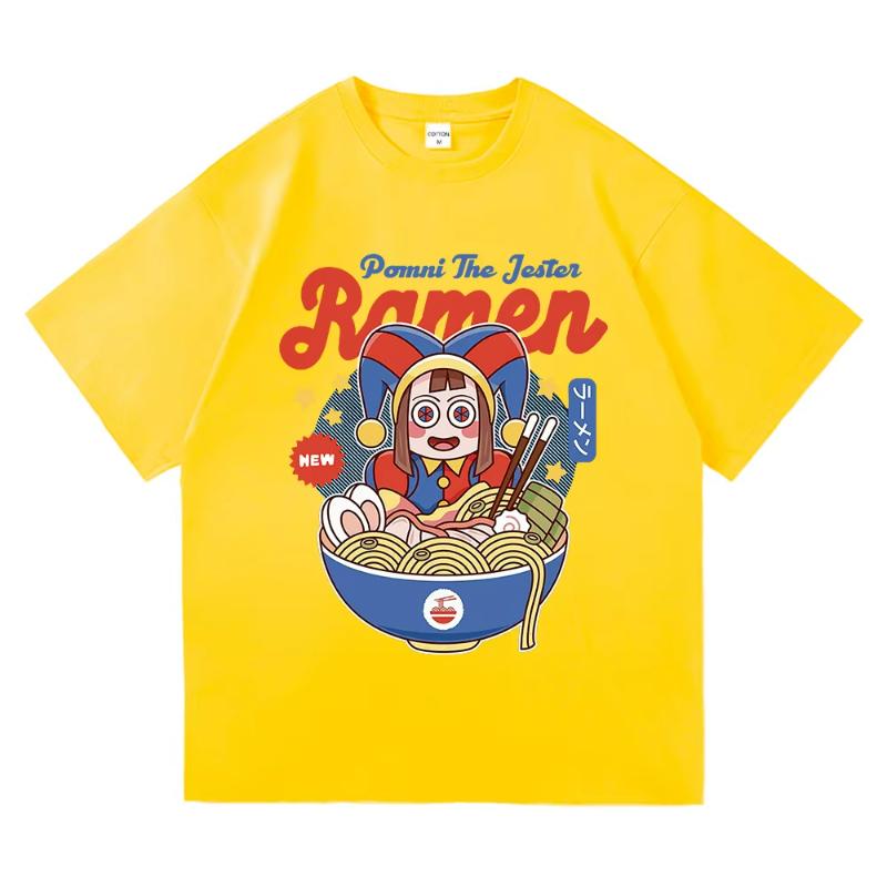 Úžasný digitální cirkus Jax Ramenové tričko Módní Dámské Caine Pomni Tričko Unisex Roztomilé Králičí Nudle Bavlněná Trička