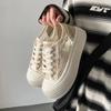 2025 Summer New Single Mesh Hollow Mesh Casual Trendy Fashion White Shoes Thick Soled Comfortable Women's Shoes shoes for women