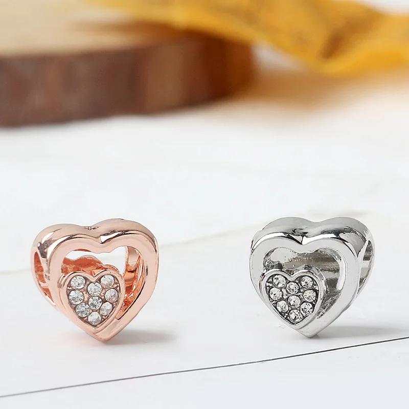 Nan Grand Daughter Best Friend Heart Beads Fits Charm Bracelet&Bangle DIY Women Jewelry Making