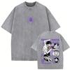 Washed Vintage Anime Hunter X Hunter T-shirts Manga Gon Freecss Graphic T Shirts Men Women Retro Cartoon Oversized Streetwear