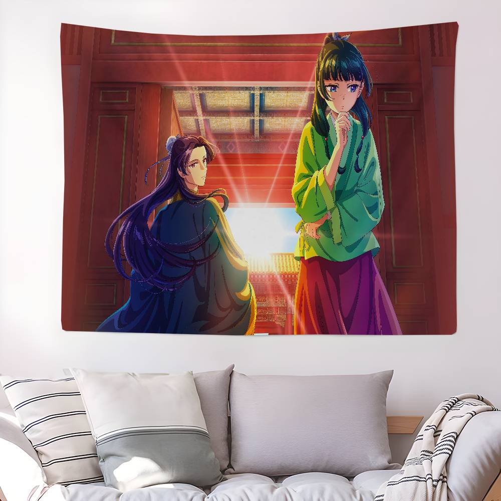 Anime The Apothecary Diaries Tapestry Art Printing Japanese Wall Tapestry Anime Wall Hanging Home Decor