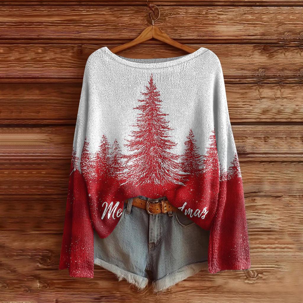 Women's Fashion Long Sleeve Christmas Snowman Snowflake Print Jacket Cardigan