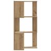 Corner Bookshelf 3 Shelves, Decorative Display Rack, 50x50x102cm