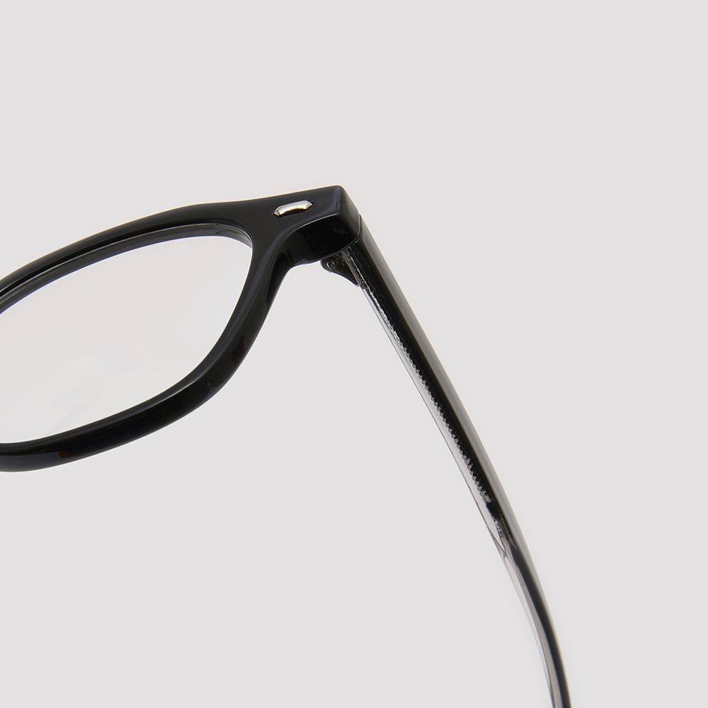 Alloaiweeo [Essential] Al5507 0909G French Square Black Eyeglass Frames Blue Light Blocking Lenses Selection