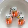 10 Pcs Cute Cartoon Halloween Ghosts, Skeletons, Pumpkins Flat Back Resin DIY Jewelry Hairpin Craft Decoration Accessorie