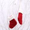 3pcs Cartoon Knitted Christmas Stockings Red Candy Gift Bags  New Year Decor